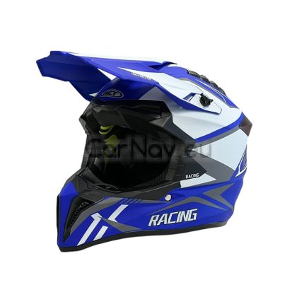 Кросова каска 127 - размер XL - Blue / White 2