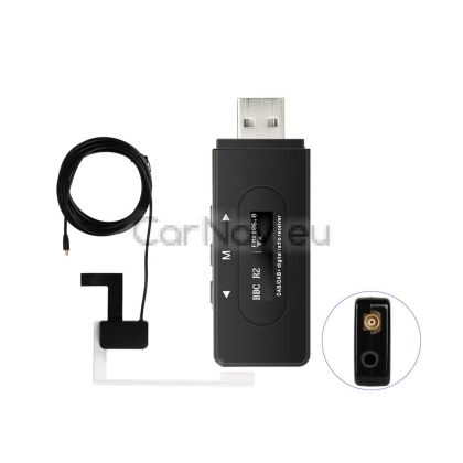 DAB / DAB+ FM Трансмитер с USB Захранване и OLED Дисплей