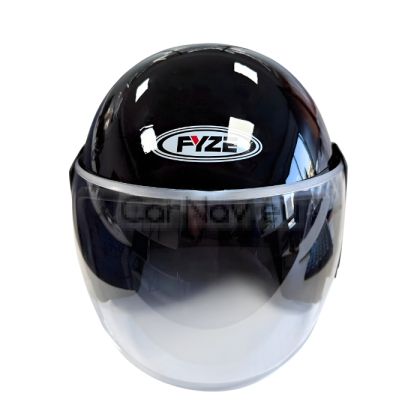 Отворена каска за скутер черен гланц