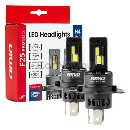 LED Крушки AMIO H4 F25 PROblack