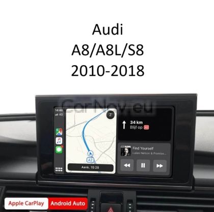 Wireless Apple CarPlay & Android Auto Интерфейс – Audi A8/A8L/S8 2010-2018