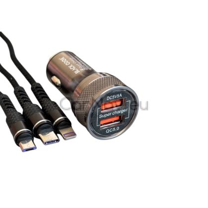 Зарядно за телефон PG236 с 2 usb порта + кабел
