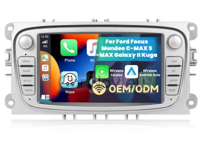 Мултимедия за Ford Focus / Mondeo / S-Max / C-Max (4GB RAM / 64GB ROM) Snapdragon, Wireless CarPlay, Android Auto, DSP