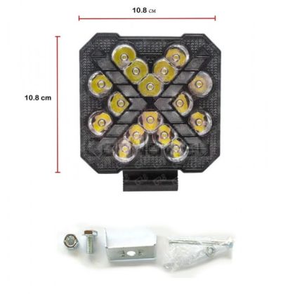 Диоден LED Халоген 48W 16 Супер Ярки Диода с бяла и жълта светлина