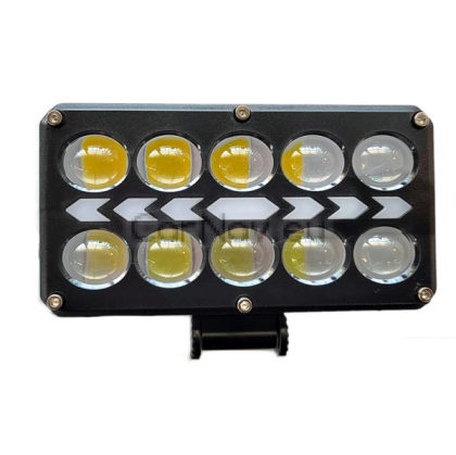 Диоден LED фар/халоген 12-80V, 40W с 10 Диода и Сменяеми Цветове (Бяла, Жълта, RGB светлини)