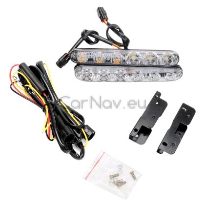 LED Дневни светлини с мигач-6 диода