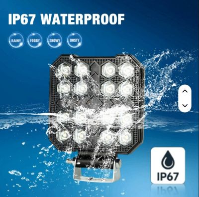 Халоген диоден с жълта светлина- 12-36V - 16LED - 48W