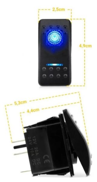 Бутон ON/OFF с надпис STROBE LIGHTS 