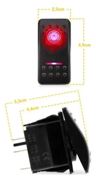 Бутон ON/OFF с надпис SIDE MARKER LIGHT