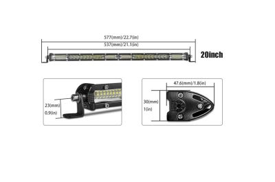57.7 см Диоден 54 LED Лед Бар 78W Ултра Тънък 12D рефлектор 12-24V 