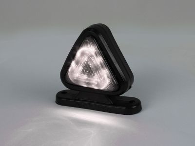 Габарит рогче 18 LED 12–24V 7 см – червено/бяло (опушен)