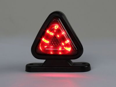 Габарит рогче 18 LED 12–24V 7 см – червено/бяло (опушен)