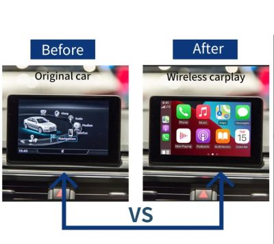 Wireless Apple CarPlay & Android Auto Интерфейс – Audi A6/S6/C6 2010-2011 - с фабрична навигация вградена в таблото