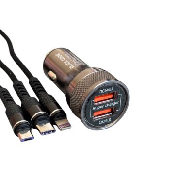 Зарядно за телефон PG236 с 2 usb порта + кабел