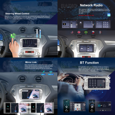 Мултимедия за Ford Focus / Mondeo / S-Max / C-Max (4GB RAM / 64GB ROM) Snapdragon, Wireless CarPlay, Android Auto, DSP