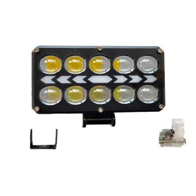 Диоден LED фар/халоген 12-80V, 40W с 10 Диода и Сменяеми Цветове (Бяла, Жълта, RGB светлини)