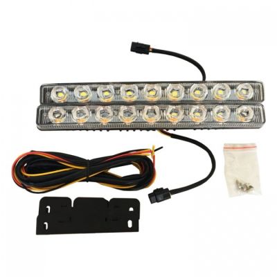 LED дневни светлини с бягащ мигач 9 диода