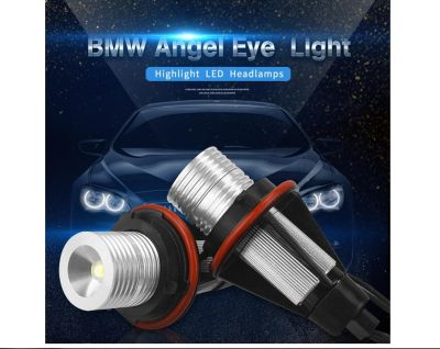 Комплект от 2 броя ярки бели LED крушки Angel Eyes ангелски очи 12V-24V за BMW с Canbus без грешки