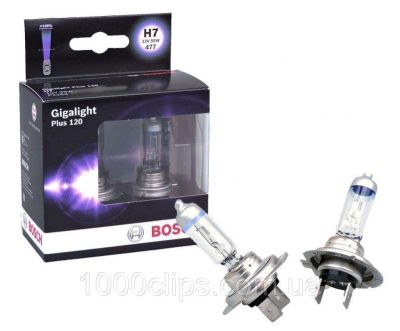 Крушки 2бр. H7, 12V, 55W/PX26d (+120% светлина) BOSCH 1987301107