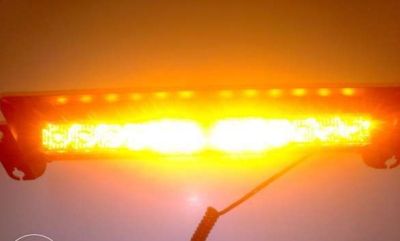 Аварийна сигнална LED лампа 12V/24V блиц оранжева светлина