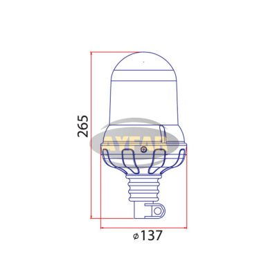 Сигнална лампа 12V с крушка
