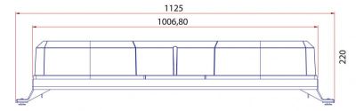 Аварийна лампа 12V жълто + жълто (106.8см)