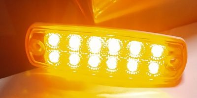 LED габарит с мигаща светлина - бели и жълти