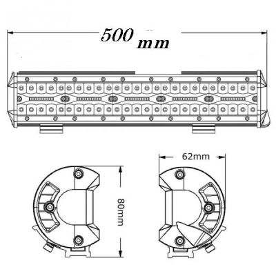 Универсален LED light bar 55см 390W