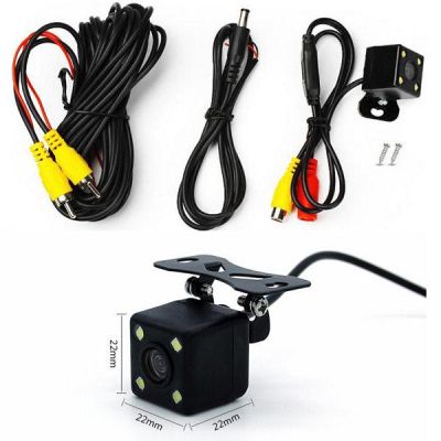 4LED HD Камера за задно виждане, подходяща за нощно виждане, водоустойчива, устойчива на земетресения, Задна камера