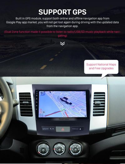 Mitsubishi Outlander Peugeot 4007 Citroen C-Crosser Навигация Андроид