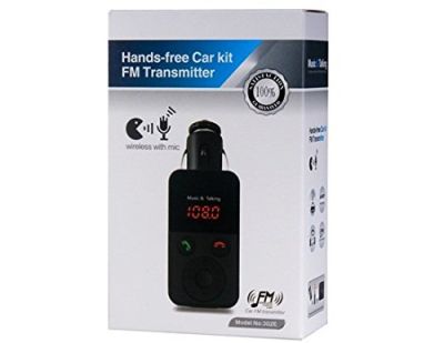 ИЗЧЕРПАН!Безжичен Bluetooth автомобилен комплект Handsfree FM предавател - черен