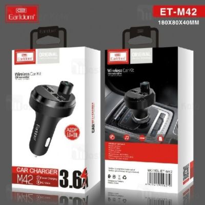 FM Трансмитер Earldom ET-M42, Bluetooth, USB, 3.6A, Черен