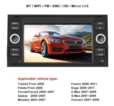 FORD MONDEO FOCUS C-MAX - 7'' БЕЗ DVD МЕХАНИКА НАВИГАЦИЯ