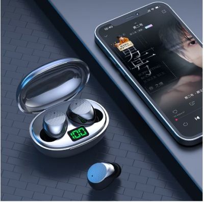 Безжични слушалки за iPhone/ Xiaomi/ Huawei, Sport, Bluetooth 5.3, K20, TWS, Stereo, HD, Digital dis