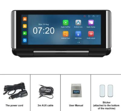 Универсална навигация + видеорегистратор ANDROID Wireless Carplay &amp; Android Auto DVR AirPlay BT FM Autoradio