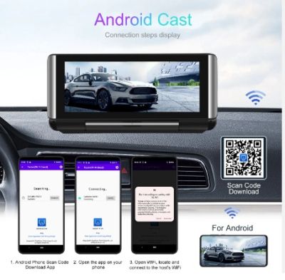 Универсална навигация + видеорегистратор ANDROID Wireless Carplay &amp; Android Auto DVR AirPlay BT FM Autoradio