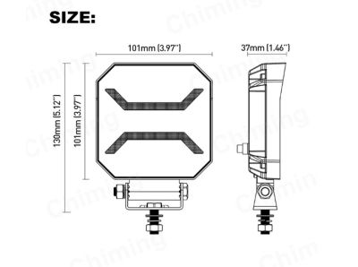 LED лампа халоген бяла светлина + оранжев габарит 12V /24V