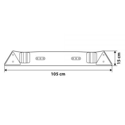 ABS заден борд за ремарке 115 см – 12/24V