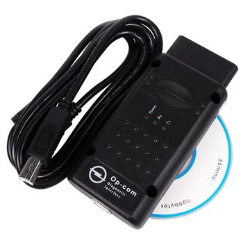 Opel OBD 2 диагностика, V1.99 CANBUS, четец на кодове, за OPEL, PIC18F458, FT232 чип, скенер OP COM
