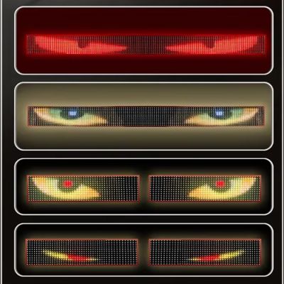 Светещи LED очи за предно стъкло,Devil Eyes 2 х 60/17 см