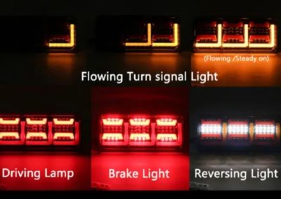 Стопове LED с бягащ мигач 24V к-т -46см