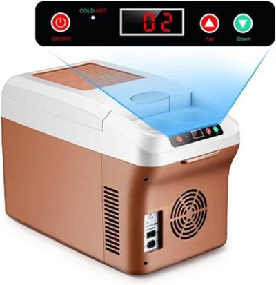 15L мини електрически охладител, 12V/24V хладилник за кола, преносим малък хладилник, охладител за кола, нагревател за напитки, вино, дома и пътуване, 220V