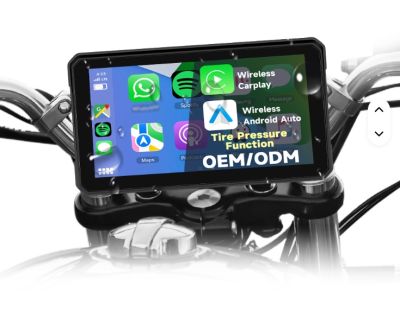 6" Навигация за мотоциклет с Carplay Android Auto,Airplay BT, Type-C, SWC камера Водоустойчива 