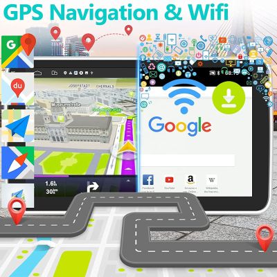 10.1-инчова 1din Android Car+Carplay мултимедия 2GB+64GB 360 градуса въртящ се сензорен екран